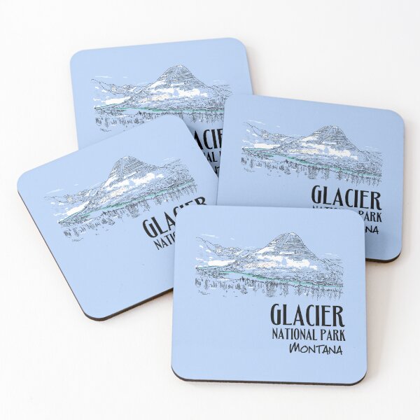 Item preview, Glacier National Park Montana Illustration designed and sold by kiwi91.