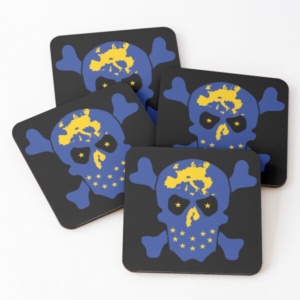 Item preview,  EUROPEAN RUIN FLAG ROPE IN- European Union -  - Jolly Roger Skull -  designed and sold by pelagio.