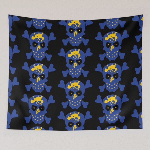 Item preview,  EUROPEAN RUIN FLAG ROPE IN- European Union -  - Jolly Roger Skull -  designed and sold by pelagio.