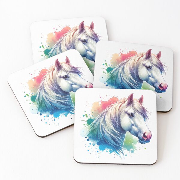 Item preview, White Horse Watercolor designed and sold by Catherine Harrison.