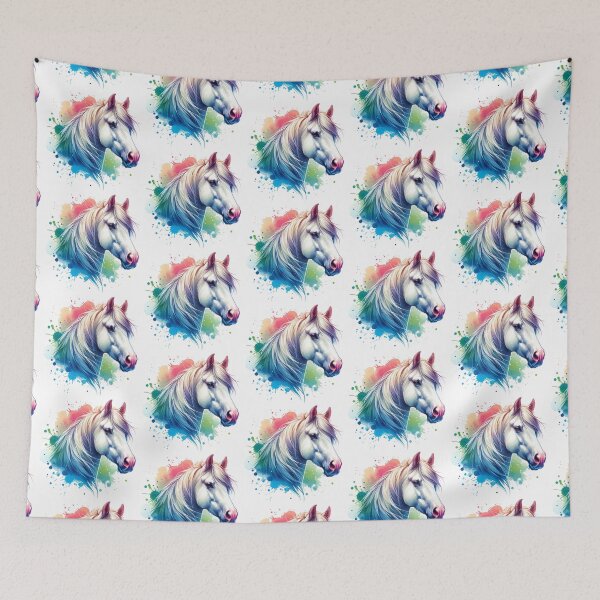 Item preview, White Horse Watercolor designed and sold by Catherine Harrison.