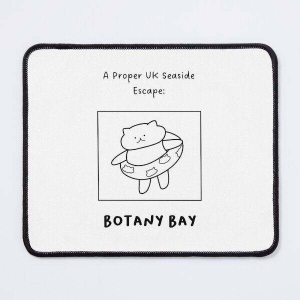 Item preview, Botany Bay | A Proper UK Seaside Escape | Illustration of a Cute Cat Wearing a Float Ring designed and sold by RM-Journey.