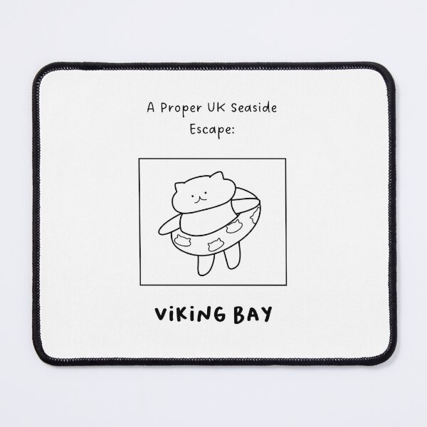 Item preview, Viking Bay | A Proper UK Seaside Escape | Illustration of a Cute Cat Wearing a Float Ring designed and sold by RM-Journey.