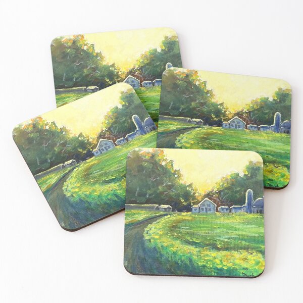 Item preview, Evening sun on a farm designed and sold by MarthaTownerArt.