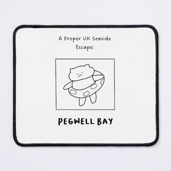 Item preview, Pegwell Bay | A Proper UK Seaside Escape | Illustration of a Cute Cat Wearing a Float Ring designed and sold by RM-Journey.