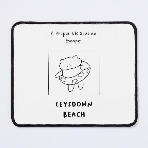 Item preview, Leysdown Beach | A Proper UK Seaside Escape | Illustration of a Cute Cat Wearing a Float Ring designed and sold by RM-Journey.