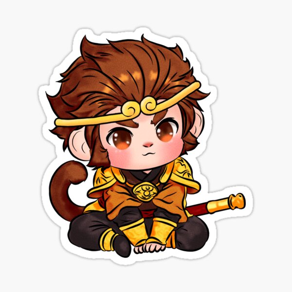 Aperçu de l'œuvre Sun Wukong (coloré) créée et vendue par fuzzysquidink.