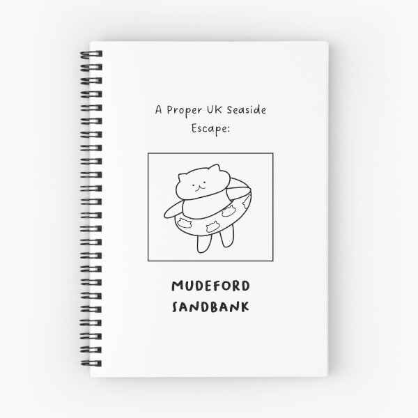 Item preview, Mudeford Sandbank | A Proper UK Seaside Escape | Illustration of a Cute Cat Wearing a Float Ring designed and sold by RM-Journey.