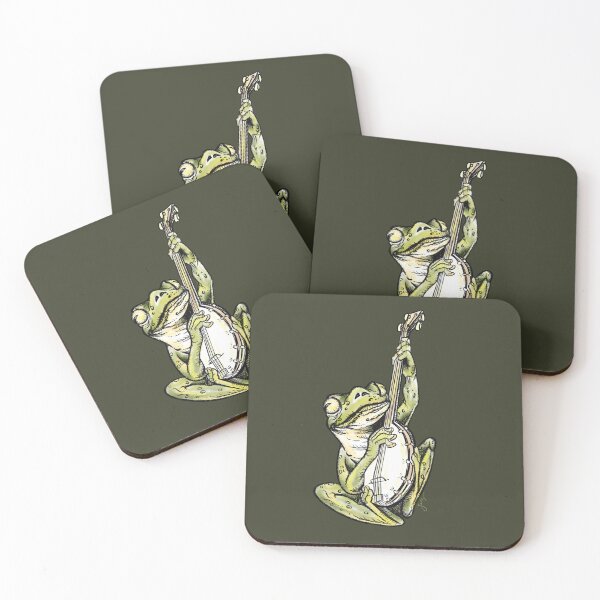 Item preview, Banjo Playing Tree Frog designed and sold by studio-life.