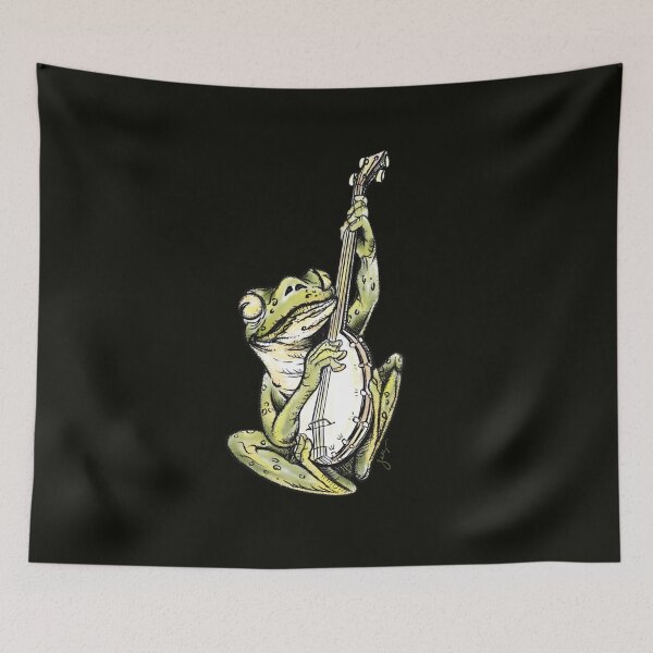 Item preview, Banjo Playing Tree Frog designed and sold by studio-life.