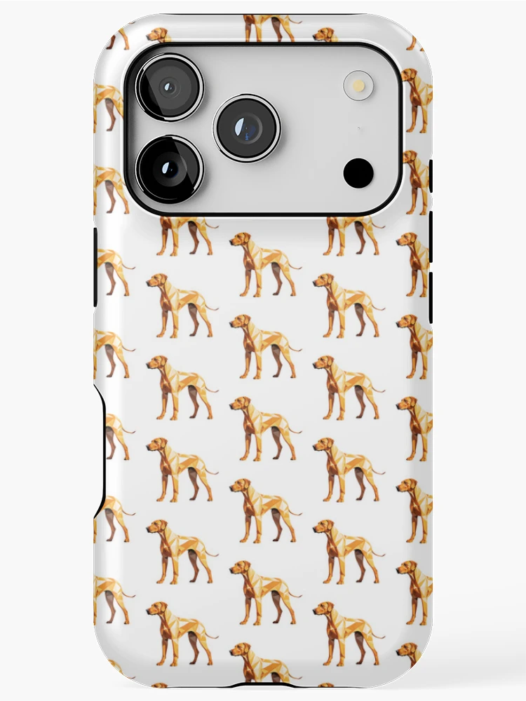 Thumbnail 1 of 4, iPhone Case, Geometric Rhodesian Ridgeback Dog designed and sold by ChaosReigns91.