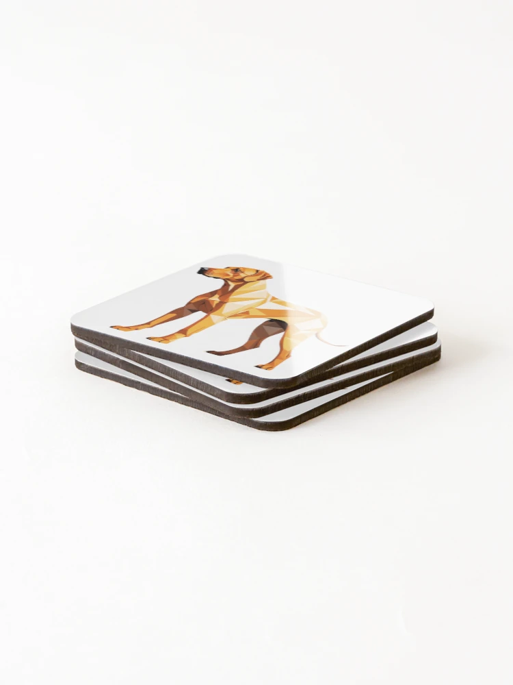 Thumbnail 4 of 5, Coasters (Set of 4), Geometric Rhodesian Ridgeback Dog designed and sold by ChaosReigns91.