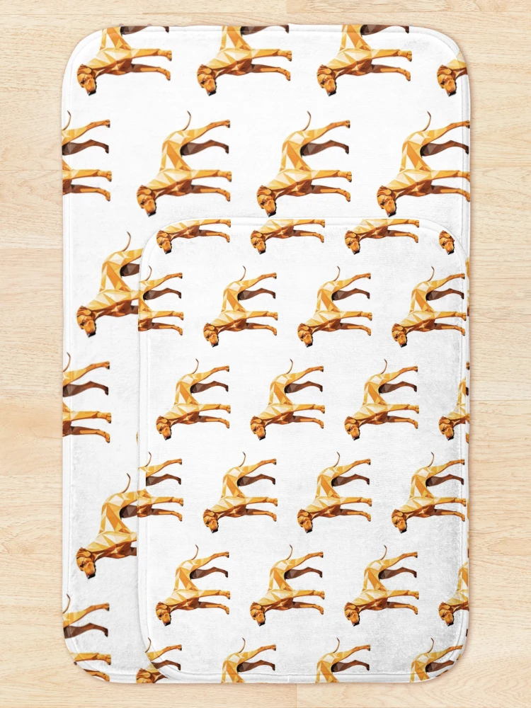 Thumbnail 5 of 6, Bath Mat, Geometric Rhodesian Ridgeback Dog designed and sold by ChaosReigns91.
