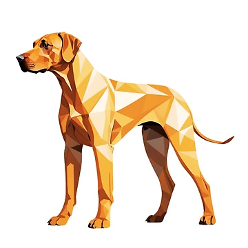 Artwork thumbnail, Geometric Rhodesian Ridgeback Dog by ChaosReigns91