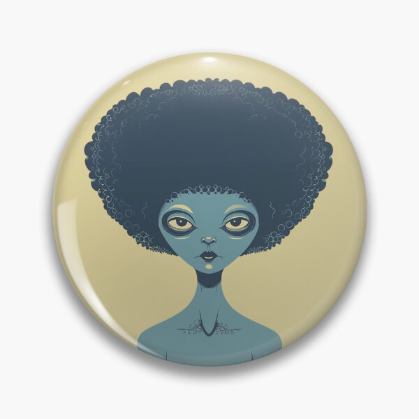 Item preview, Alien with an afro designed and sold by Zen Lael.