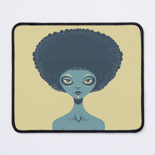 Item preview, Alien with an afro designed and sold by Zen Lael.
