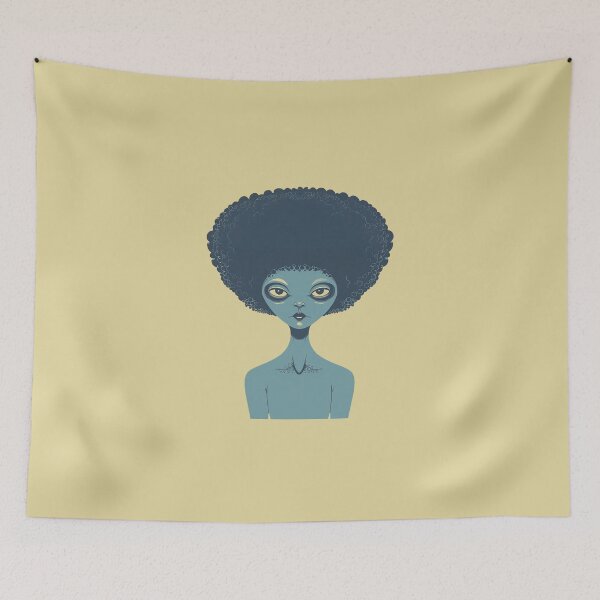Item preview, Alien with an afro designed and sold by Zen Lael.