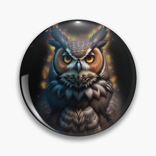 Item preview, Flaming Owl designed and sold by LevonsCrazyArt.