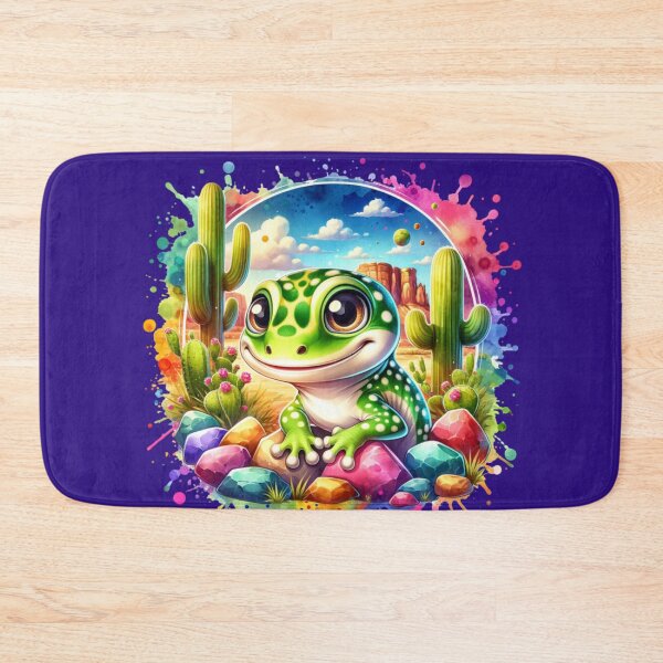 Item preview, Cartoon Gecko Southwestern Desert designed and sold by critterpatchusa.