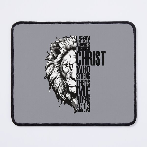 Item preview, I can do all things through Christ who strengthens me - Lion Head designed and sold by benchpod47.