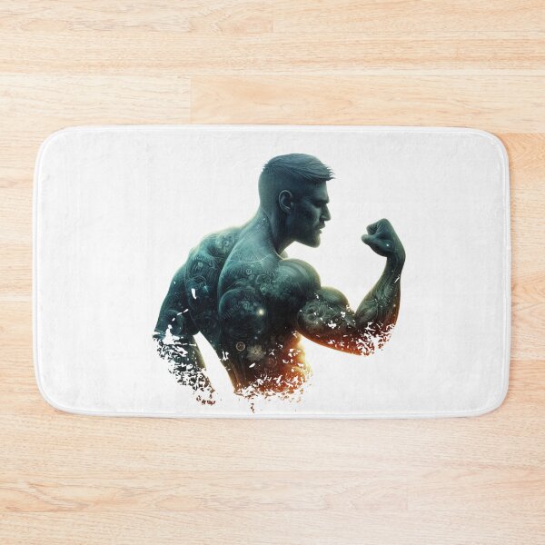 Item preview, Celestial Muscle Strength Tattoo Art - Cosmic Bodybuilder Design designed and sold by DriftLens.