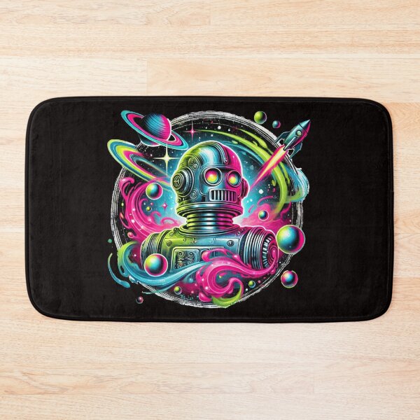 Item preview, Retro Psychedelic Space Robot designed and sold by critterpatchusa.