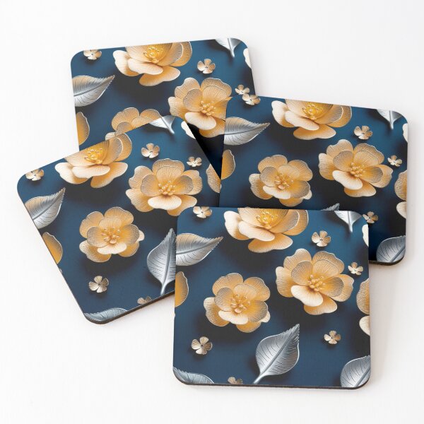 Item preview, Big golden flowers design designed and sold by hermarartonline.