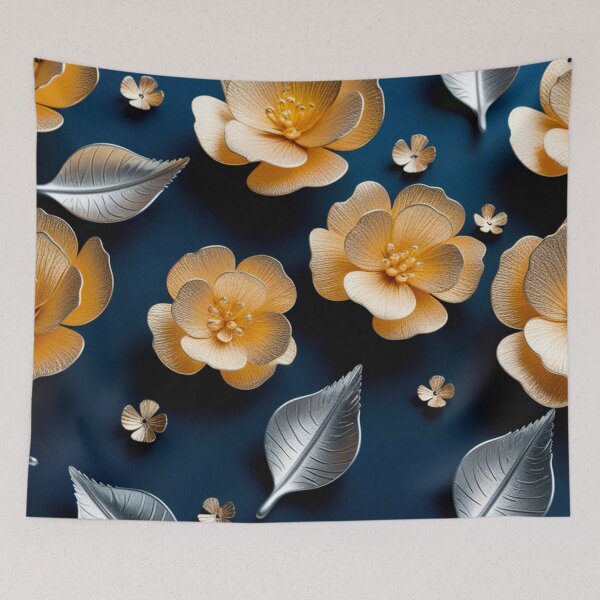 Item preview, Big golden flowers design designed and sold by hermarartonline.