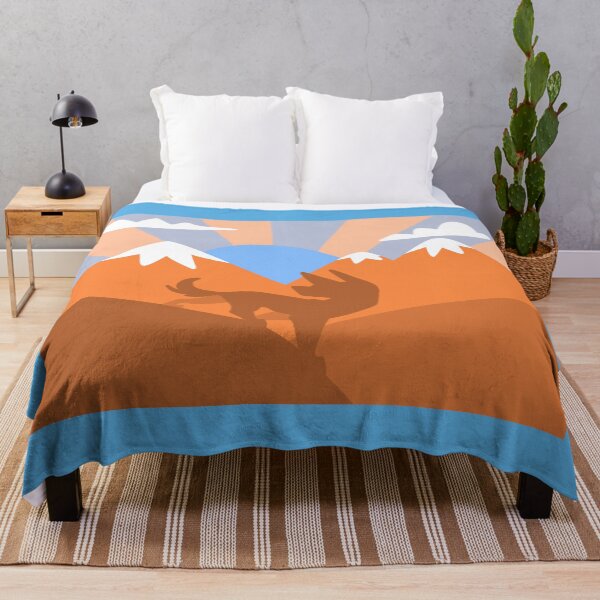 Aperçu de l'œuvre Plan bleu des montagnes Orange Dog Wolf créée et vendue par pinkpawsdraws.