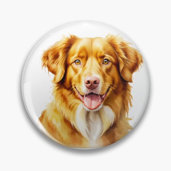 Item preview, Watercolor Nova Scotia Duck Tolling Retriever Dog designed and sold by ChaosReigns91.