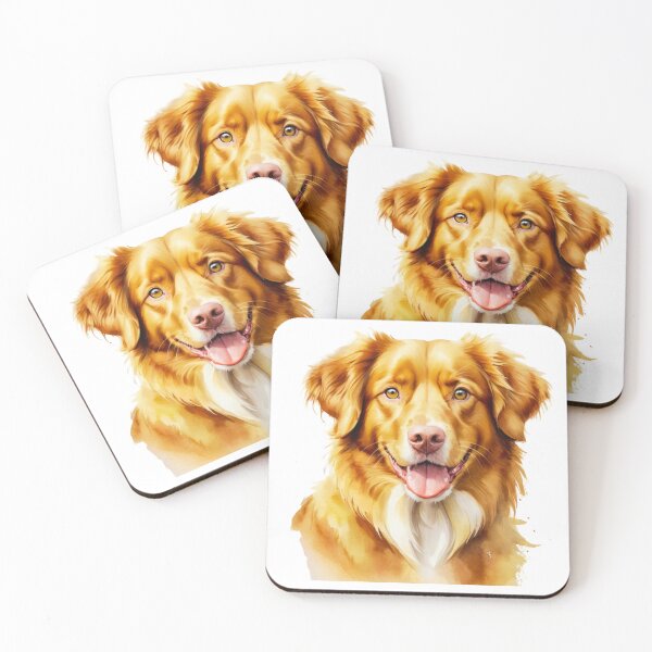 Item preview, Watercolor Nova Scotia Duck Tolling Retriever Dog designed and sold by ChaosReigns91.