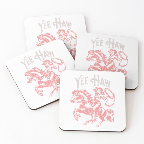 Item preview, Yee Haw Vintage Cowgirl Pink designed and sold by AJDesignCo.