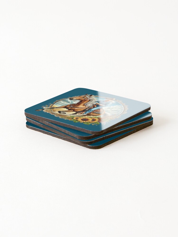 Thumbnail 4 of 5, Coasters (Set of 4), Gone Riding designed and sold by critterpatchusa.