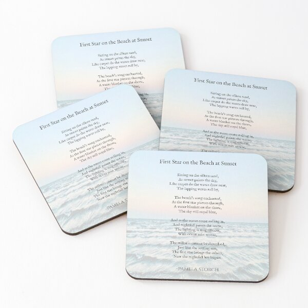 Item preview, First Star on the Beach at Sunset Poem designed and sold by Pamela Storch.