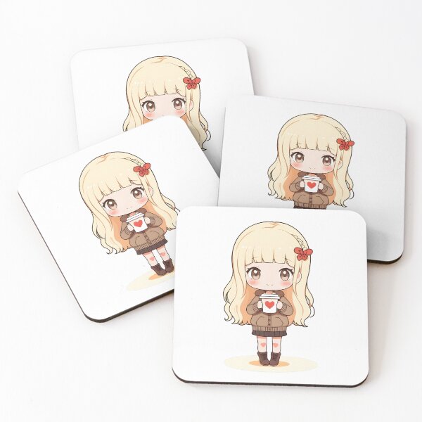 Item preview, Kawaii Anime Girl coffee lover designed and sold by Snackwear Apparel.