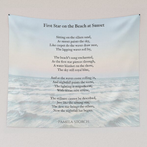 Item preview, First Star on the Beach at Sunset Poem designed and sold by Pamela Storch.