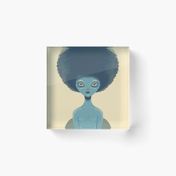 Item preview, Alien with an afro designed and sold by Zen Lael.