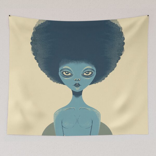 Item preview, Alien with an afro designed and sold by Zen Lael.