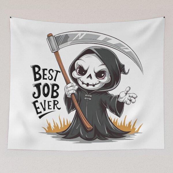 Item preview, Funny Grim Reaper Best Job Ever designed and sold by PlanetMarker.