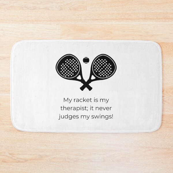 Item preview, Funny Padel Tennis Quote Gift - My racket is my therapist; it never judges my swings! Racket Sport Humor designed and sold by teez4dayz.
