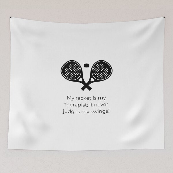 Item preview, Funny Padel Tennis Quote Gift - My racket is my therapist; it never judges my swings! Racket Sport Humor designed and sold by teez4dayz.
