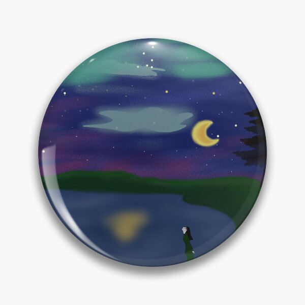 Item preview, Young woman standing and watching the northern lights. designed and sold by avnsy.