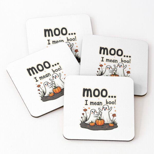 Item preview, 'Moo... I Mean Boo!' Halloween Design & Gift Idea designed and sold by RootedAvenueCo.