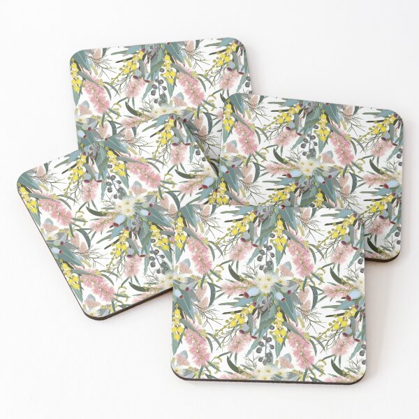 Item preview, Native Bush Blooms - Classic White designed and sold by Sketchbook Designs.