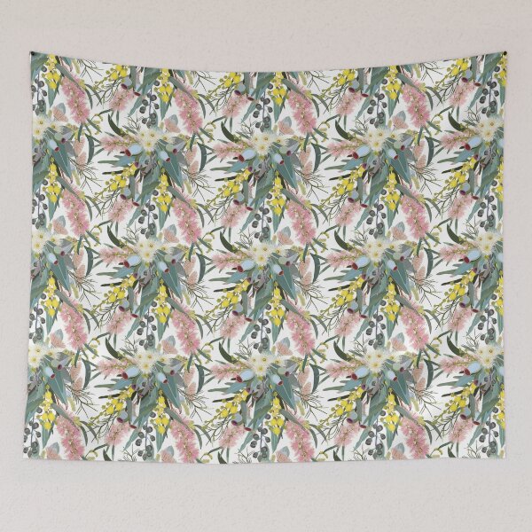 Item preview, Native Bush Blooms - Classic White designed and sold by Sketchbook Designs.