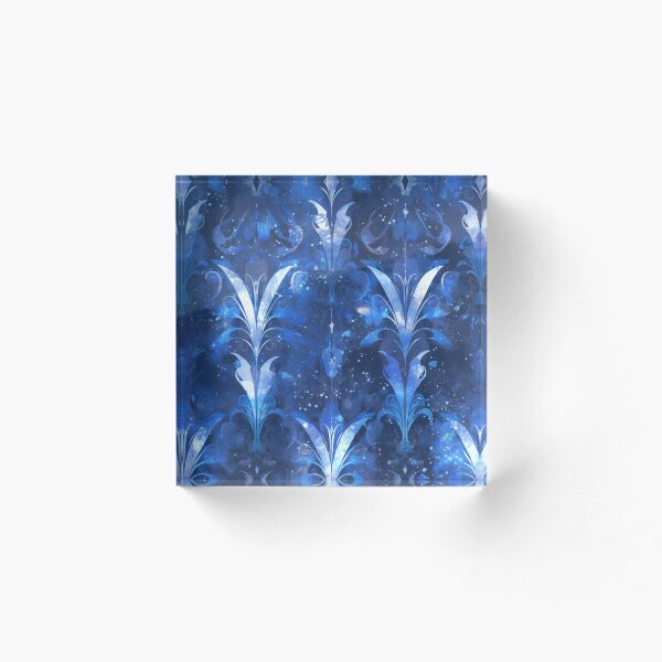 Item preview, Mystical White Flower on Blue | Seamless designed and sold by Unrooted.