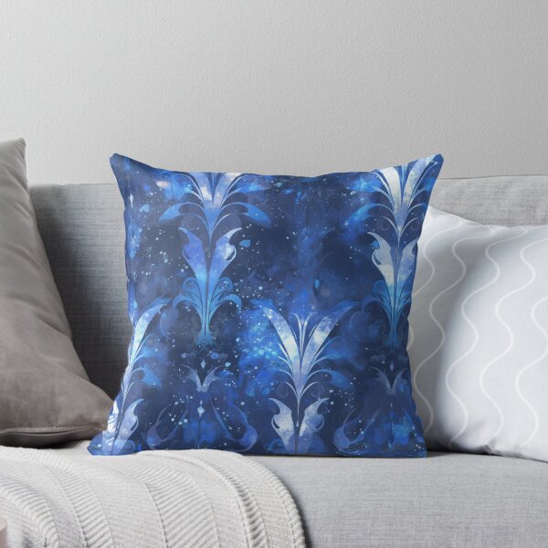 Item preview, Flor blanca mística sobre azul | Sin costuras designed and sold by Unrooted.
