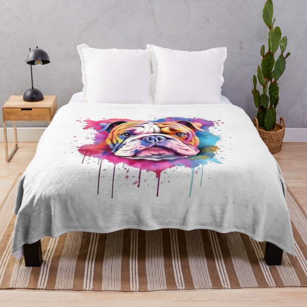 Artikelvorschau, Bulldogge | Farbenfrohes Aquarelldesign Nr. 1 entworfen und verkauft von MatsurexDesigns.