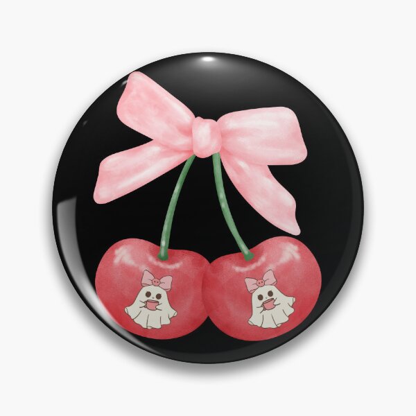 Item preview, Ghost Coquette Spooky Cherries Pink Bows designed and sold by CCKimShop.