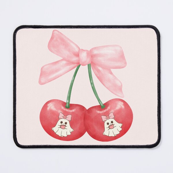Item preview, Ghost Coquette Spooky Cherries Pink Bows designed and sold by CCKimShop.